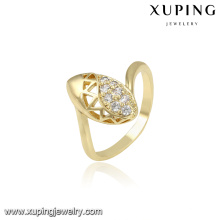 14923 Xuping bijoux de mode bague en or en gros dames style spécial conception anneaux de forme ovale